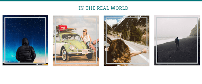 design snapshot of the real world examples section