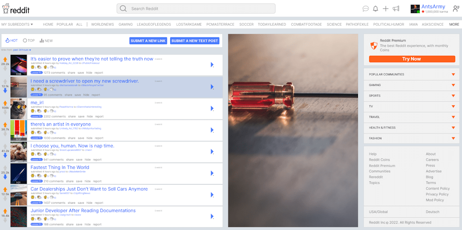 design snapshot of the light mode version