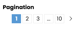 design snapshot of the pagination element