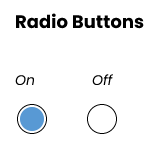 design snapshot of the radio button styles